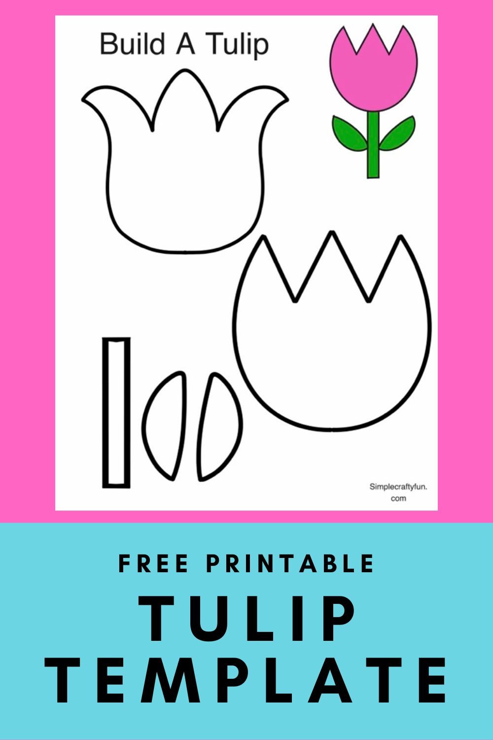 Tulip Craft Template For Kids Free Printable Tulip Craft Template For Kids Free Printable