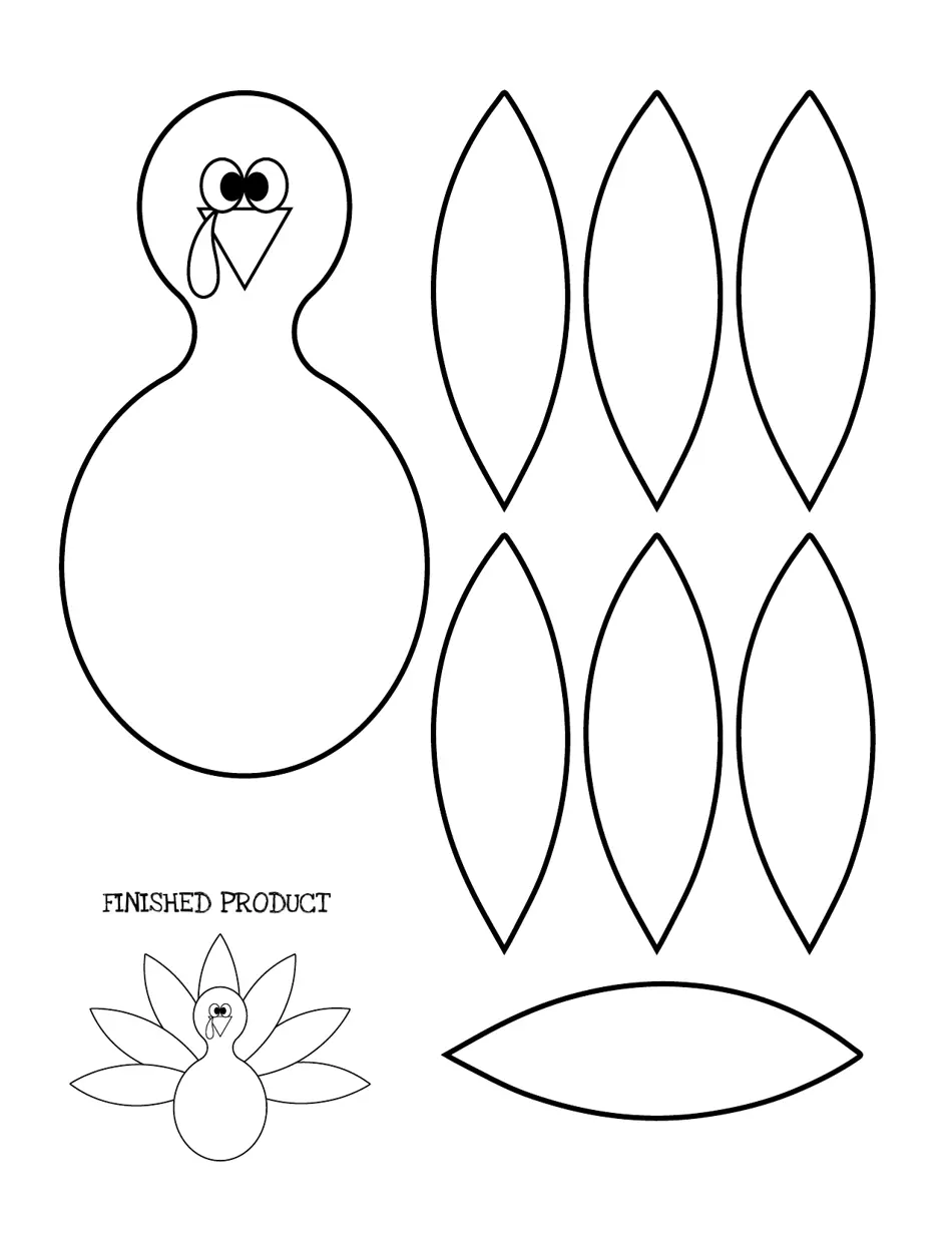 Turkey Cut Out Template