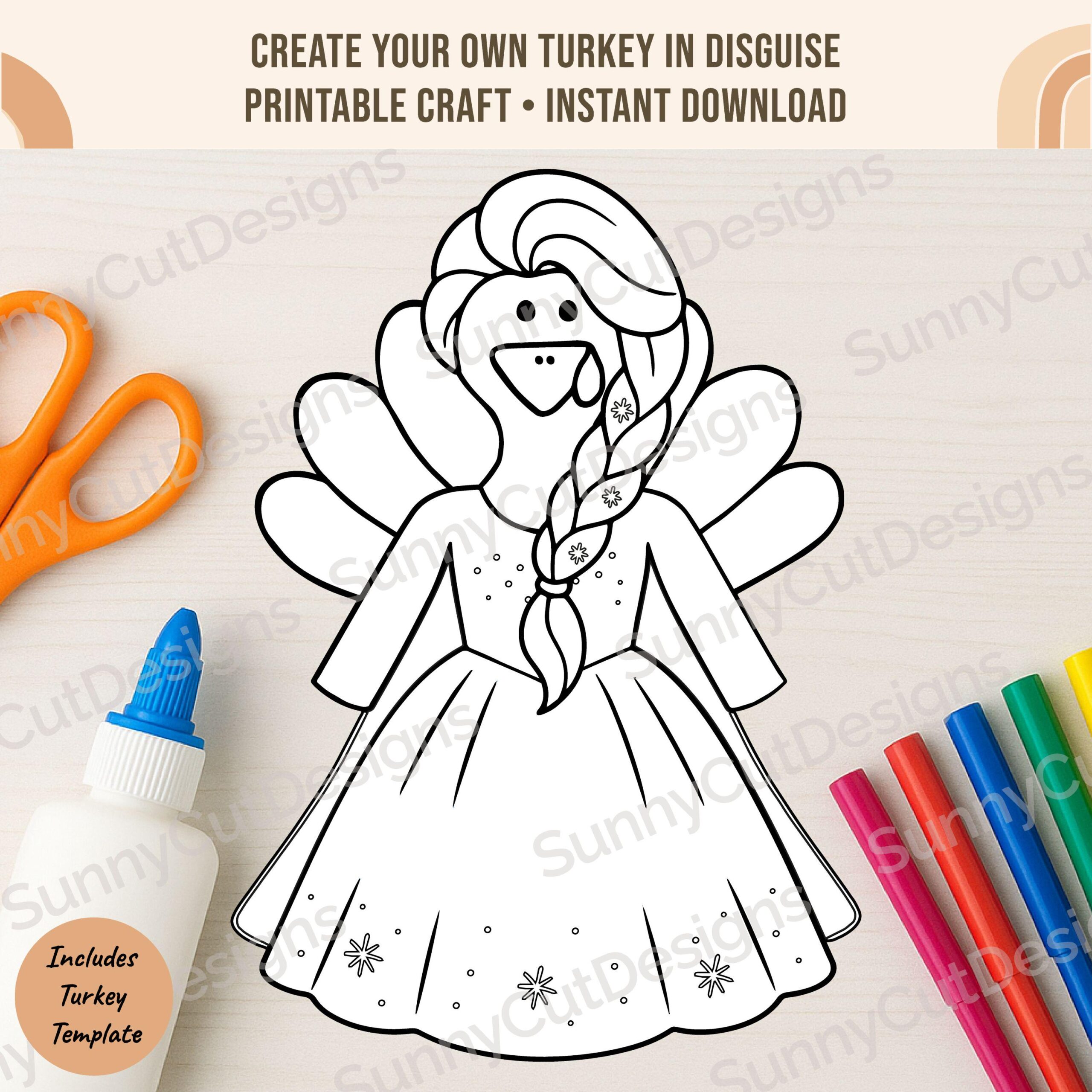 elsa turkey disguise template elsa turkey disguise template