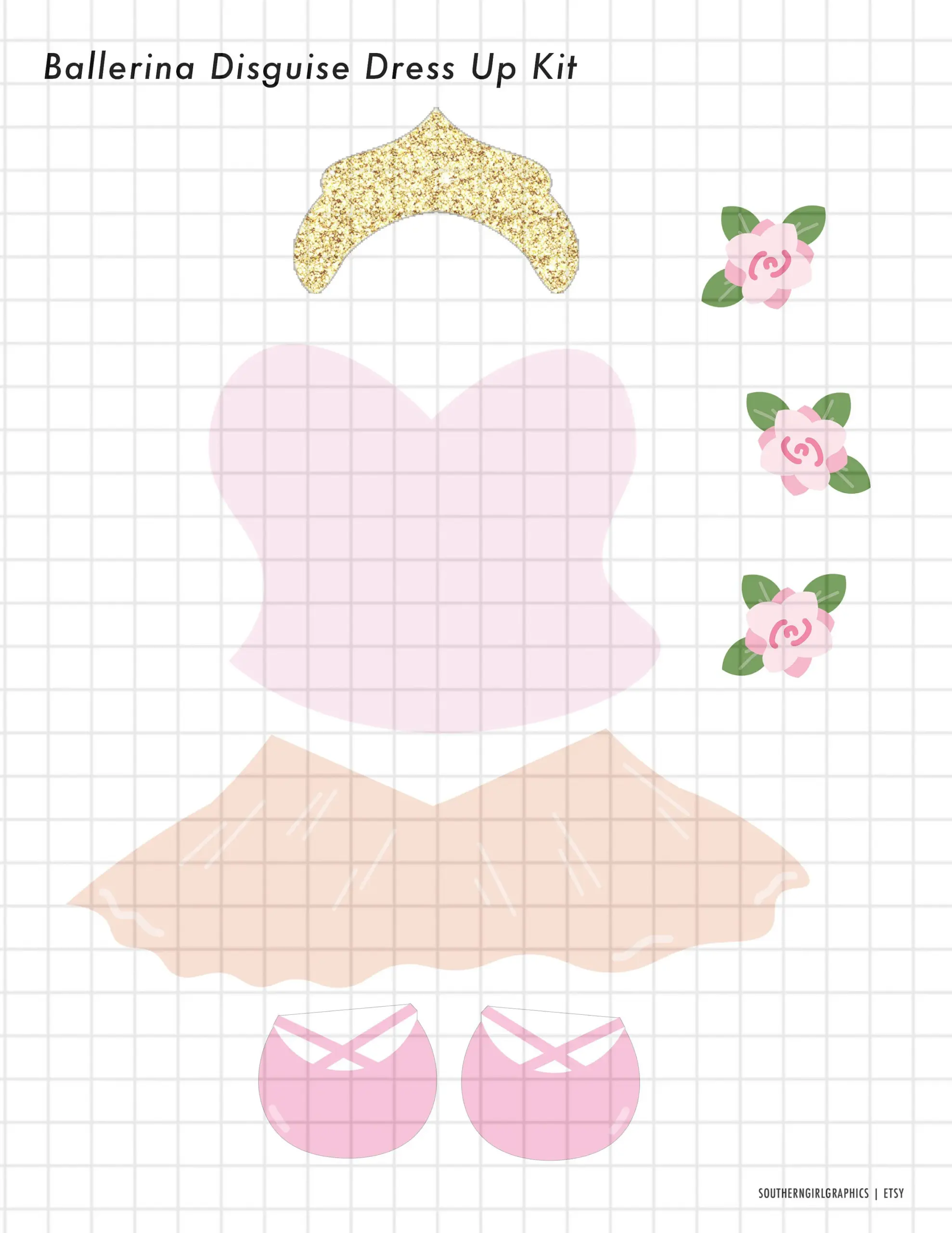 Turkey Disguise Printable Ballerina