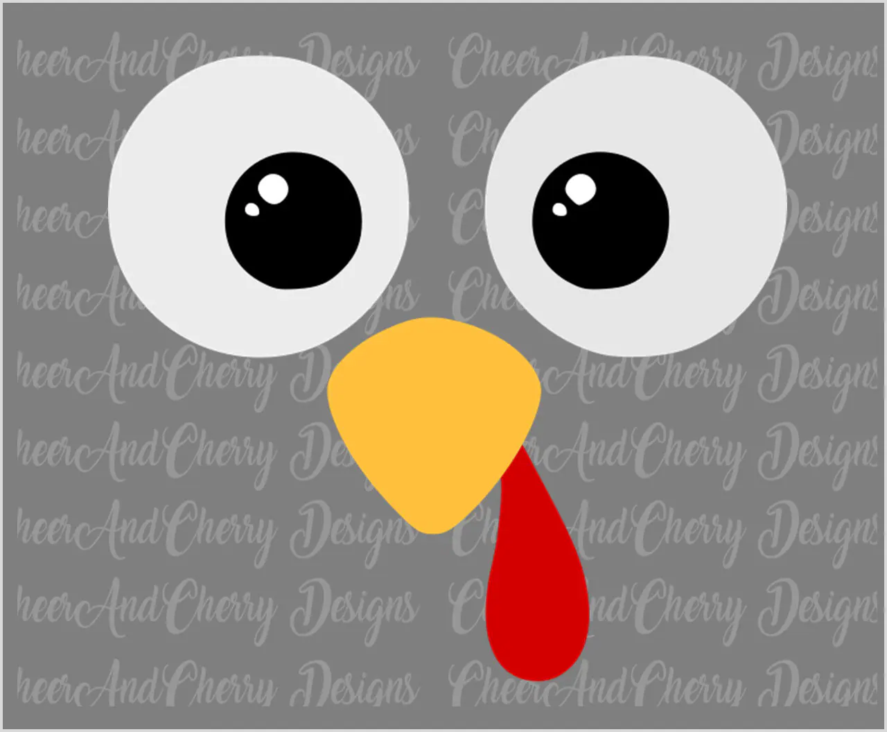Turkey Face Svg Thanksgiving Cricut