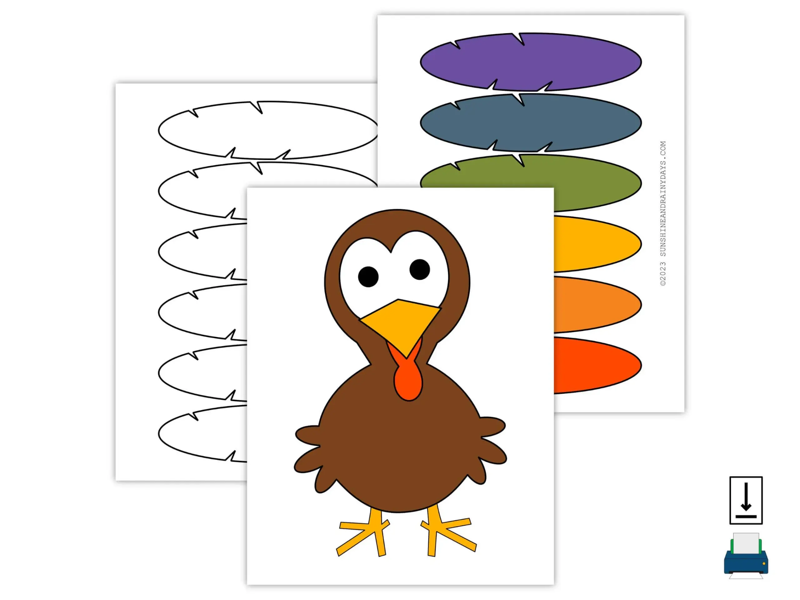 turkey body and feathers template turkey body and feathers template