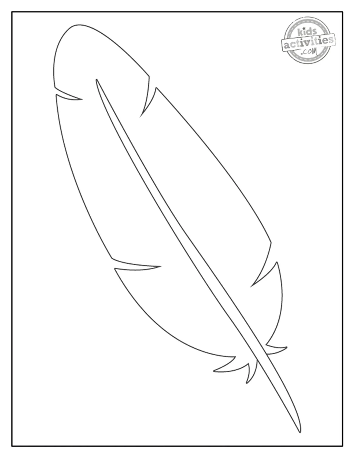 Turkey Feather Template