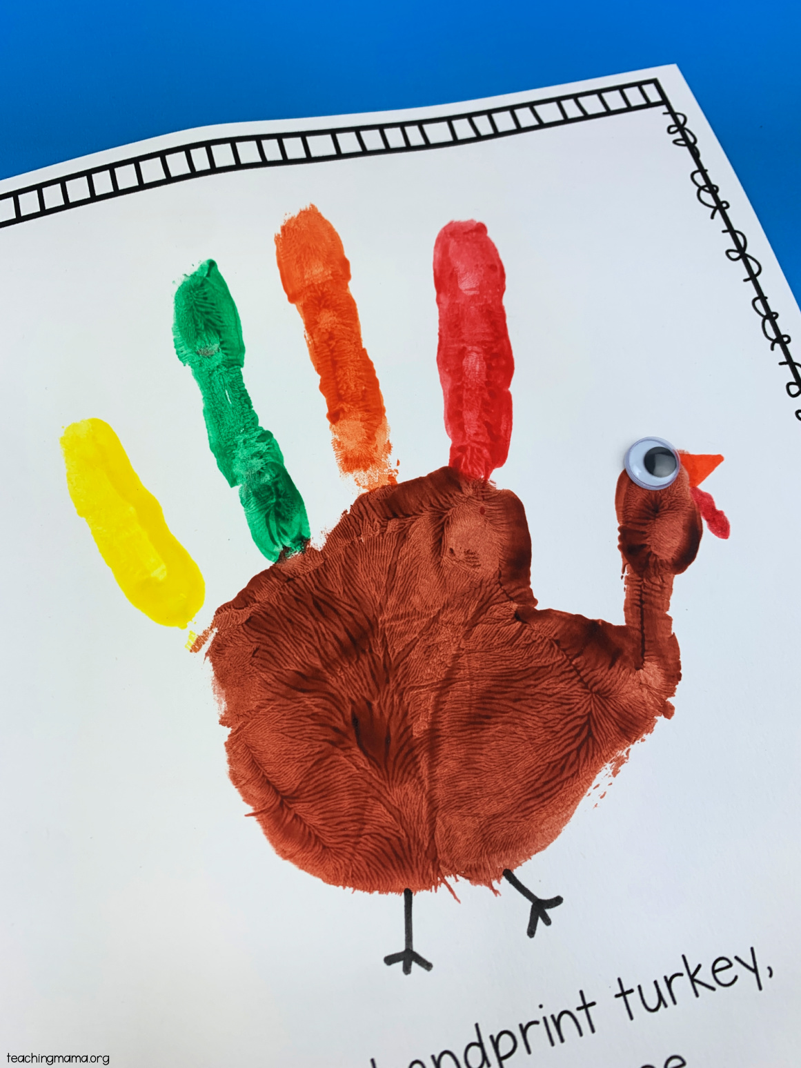 Turkey Handprint Printable