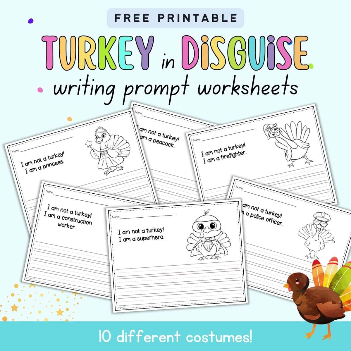 i am not a turkey writing template
