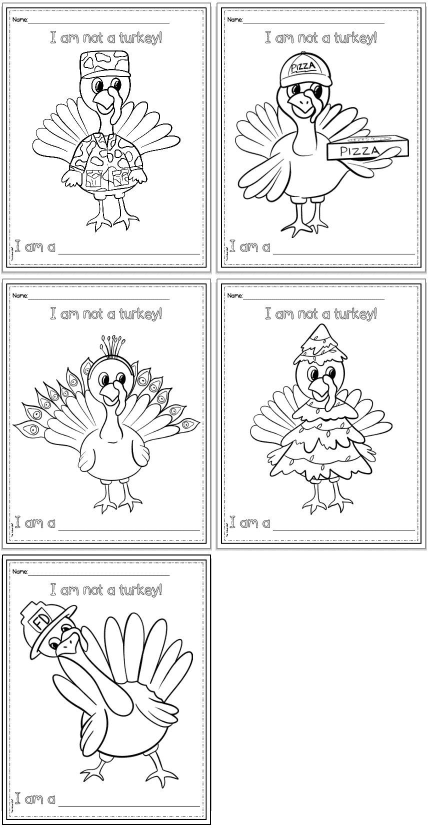 i am not a turkey template i am not a turkey template