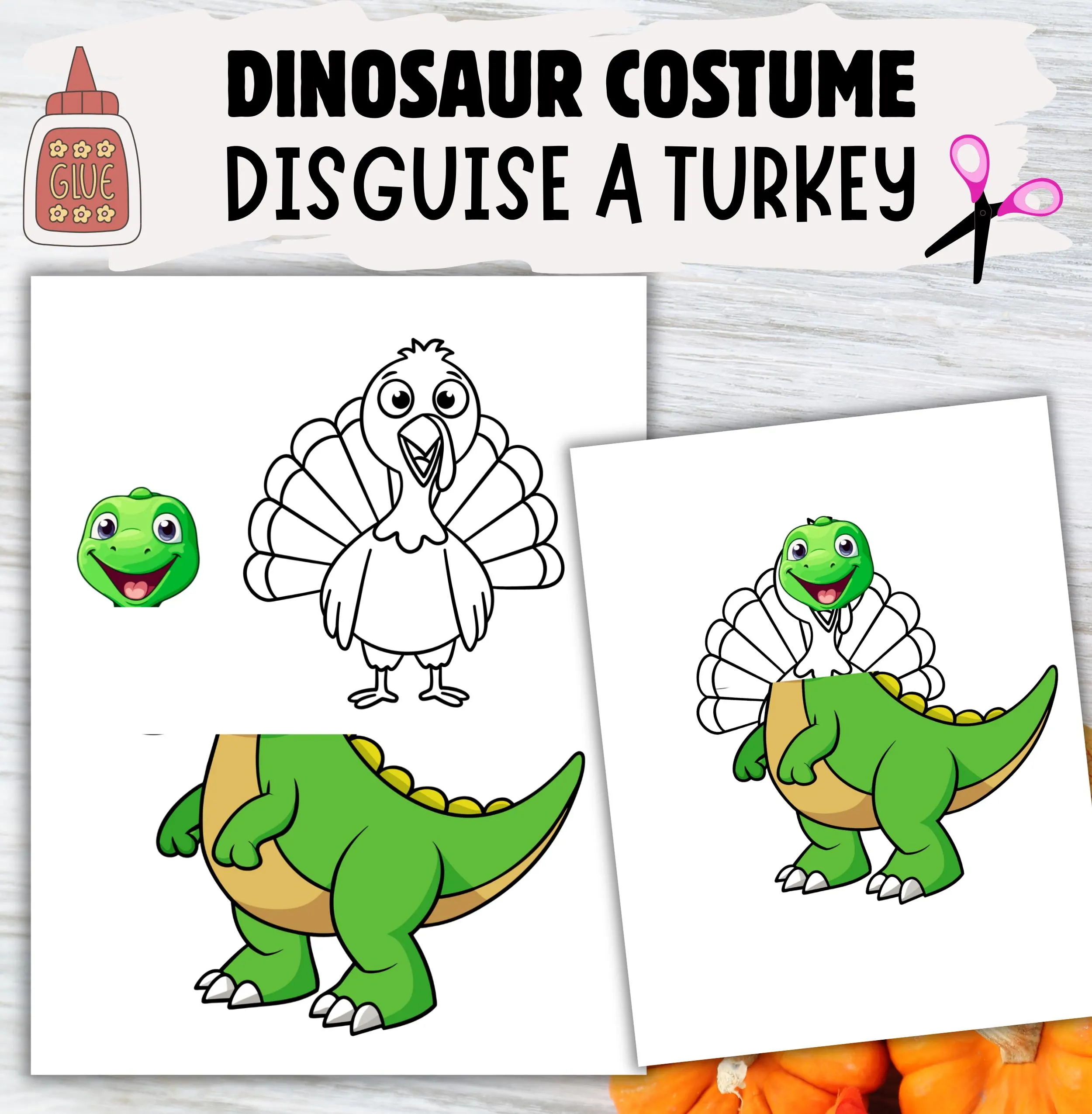 Turkey In Disguise Dinosaur Printable Turkey In Disguise Dinosaur Printable