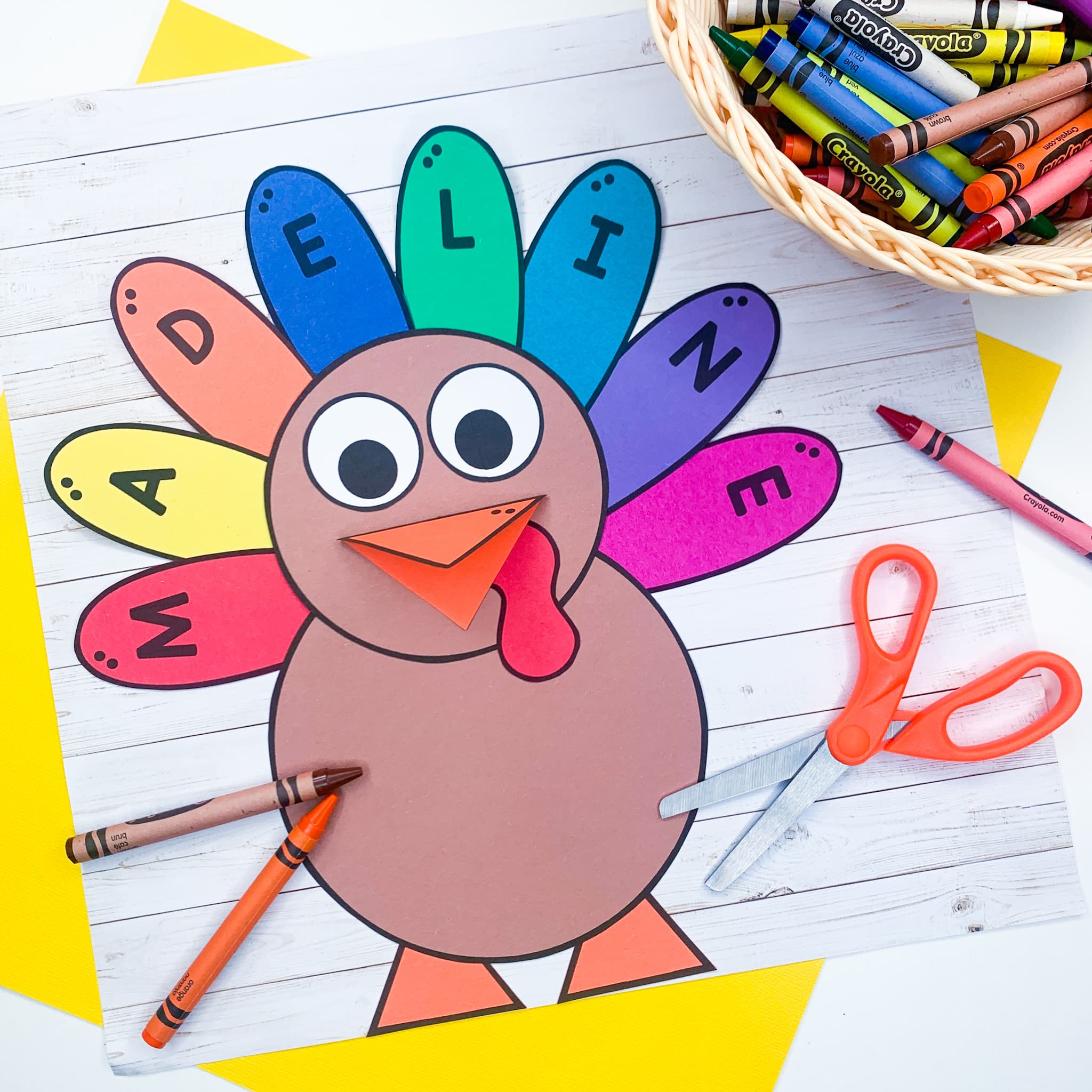 name turkey craft template