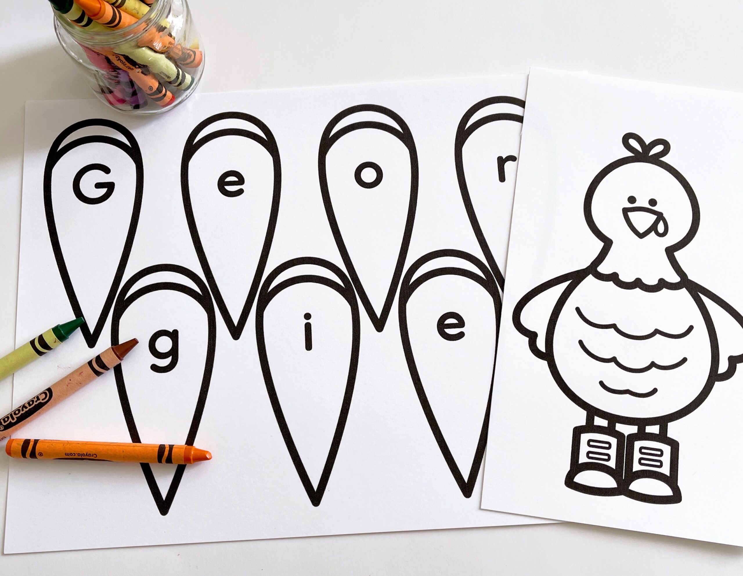 Turkey Name Craft Activity