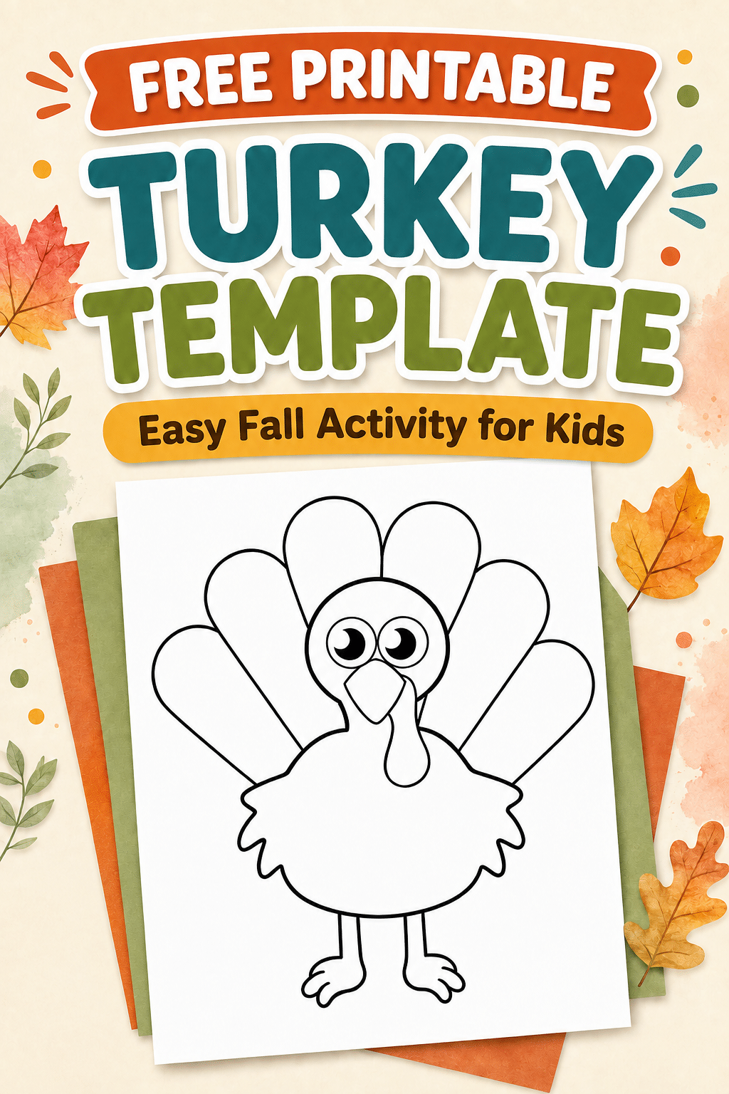 free printable turkey wattle template