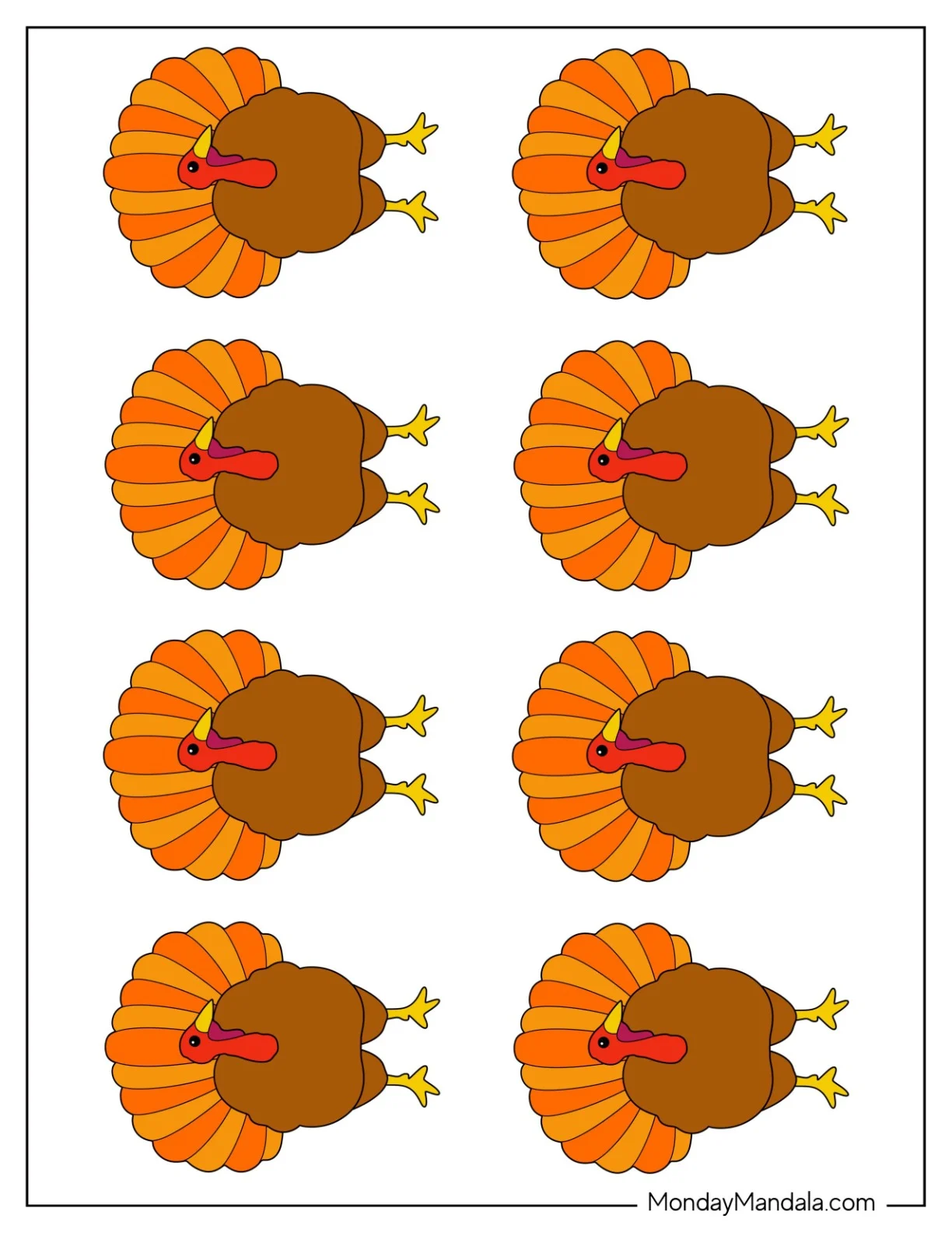 free template turkey applique