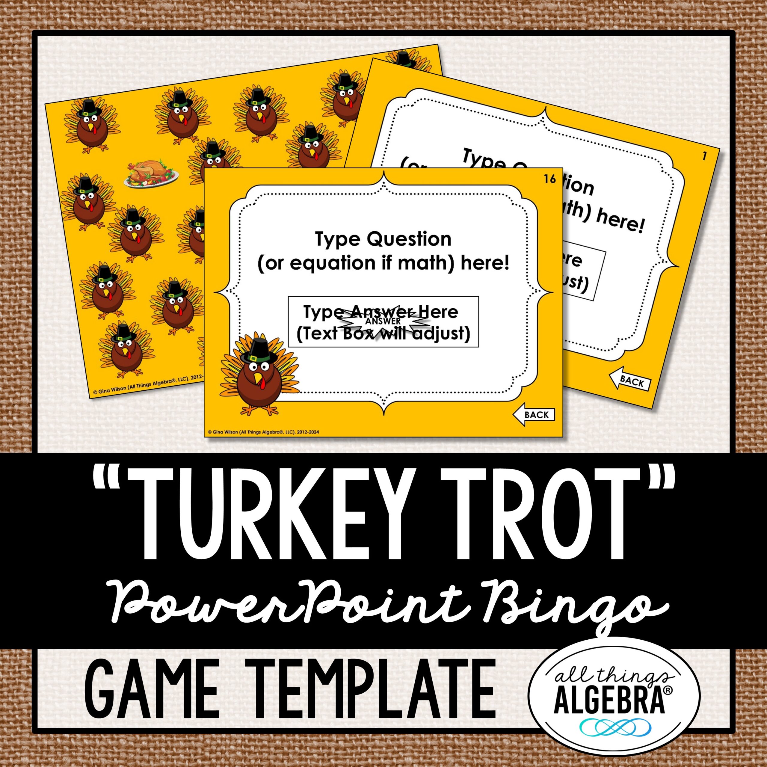 Turkey Trot Game Powerpoint Template