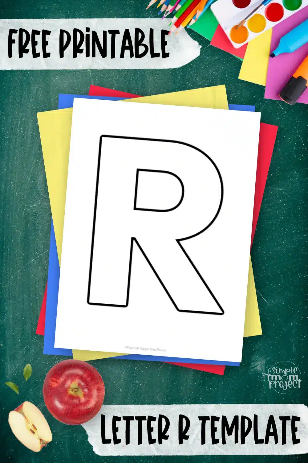 Uppercase Letter R Template
