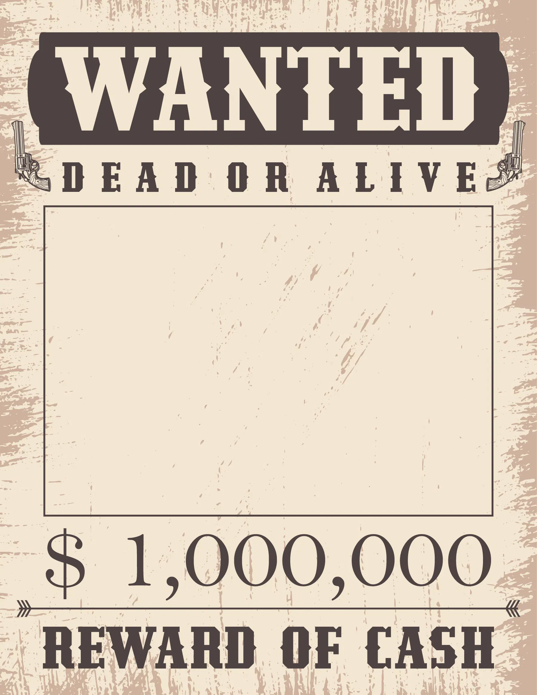 Vintage Western Wanted Poster Template