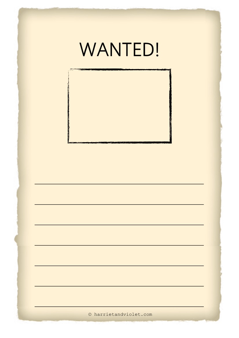 Wanted Poster Template