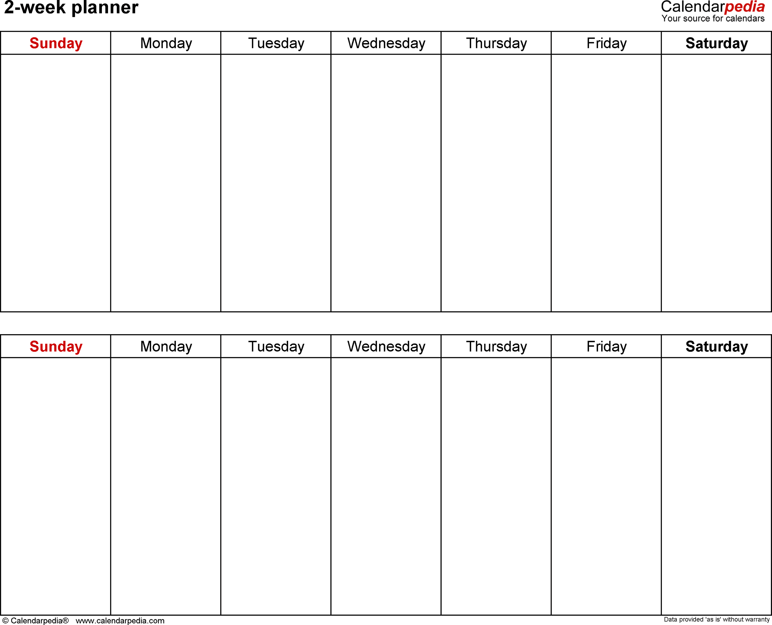 Weekly Planner Word Templates Weekly Planner Word Templates