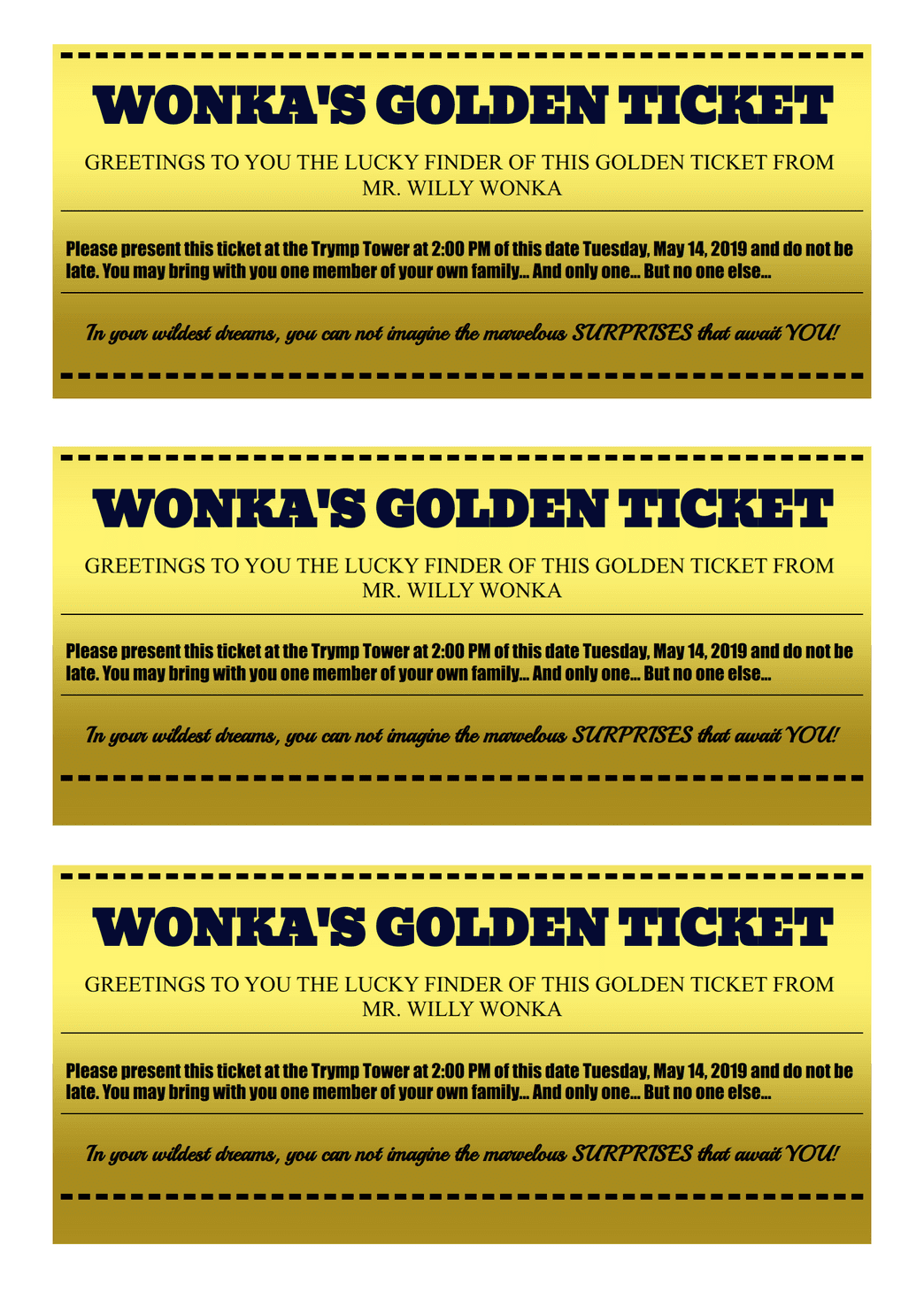 Willy Wonka Golden Ticket Template Willy Wonka Golden Ticket Template