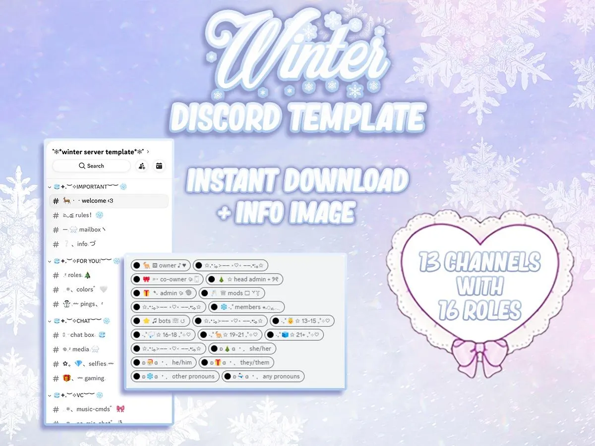 Winter Themed Discord Server Template
