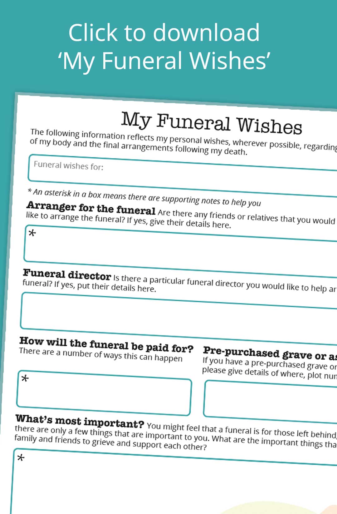 Writing My Funeral Wishes