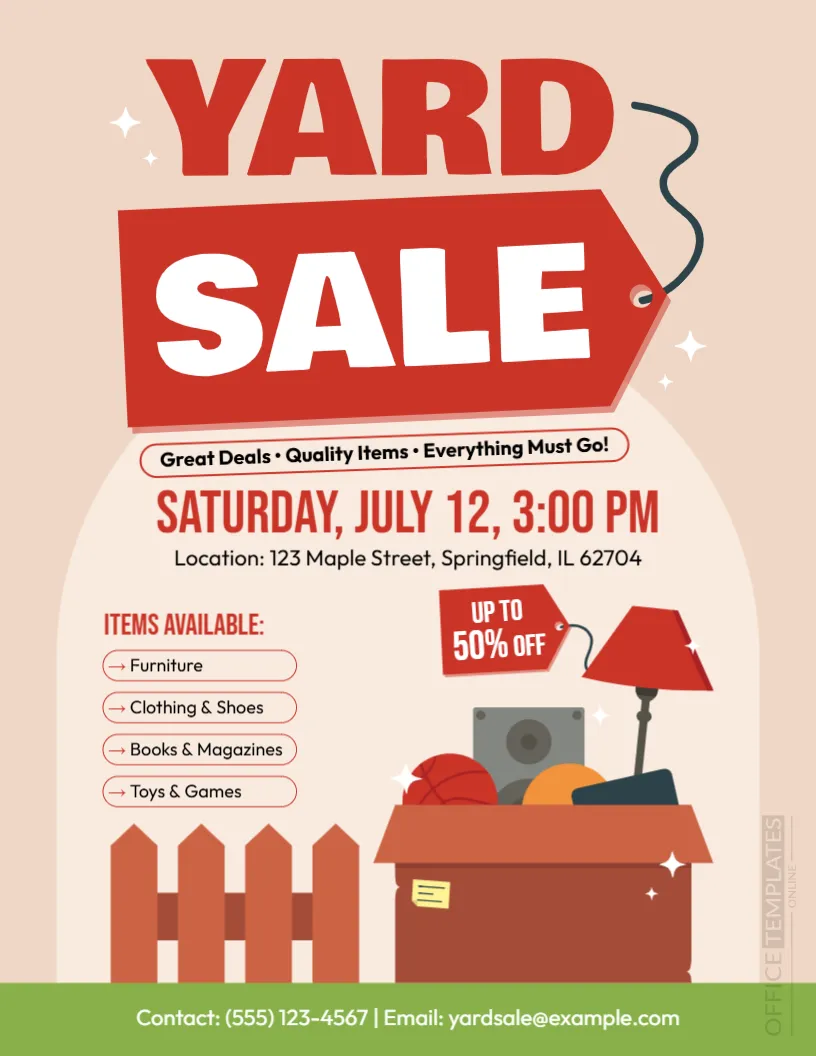 Yard Sale Flyer Yard Sale Flyer